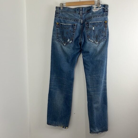 MEK Makaha Distressed Straight Leg Jeans - Picture 8 of 12